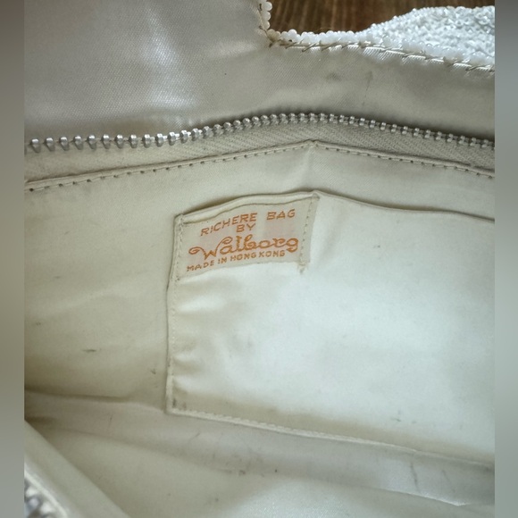 Walborg White Beaded Clutch and Wristlet Set - Picture 4 of 13